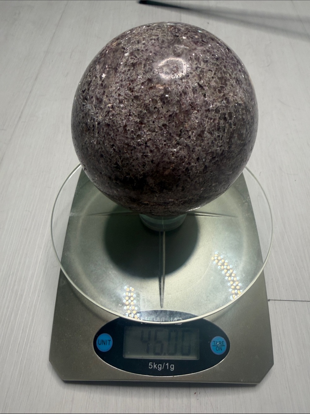 Polished Purple Stone Sphere Decorative Orb